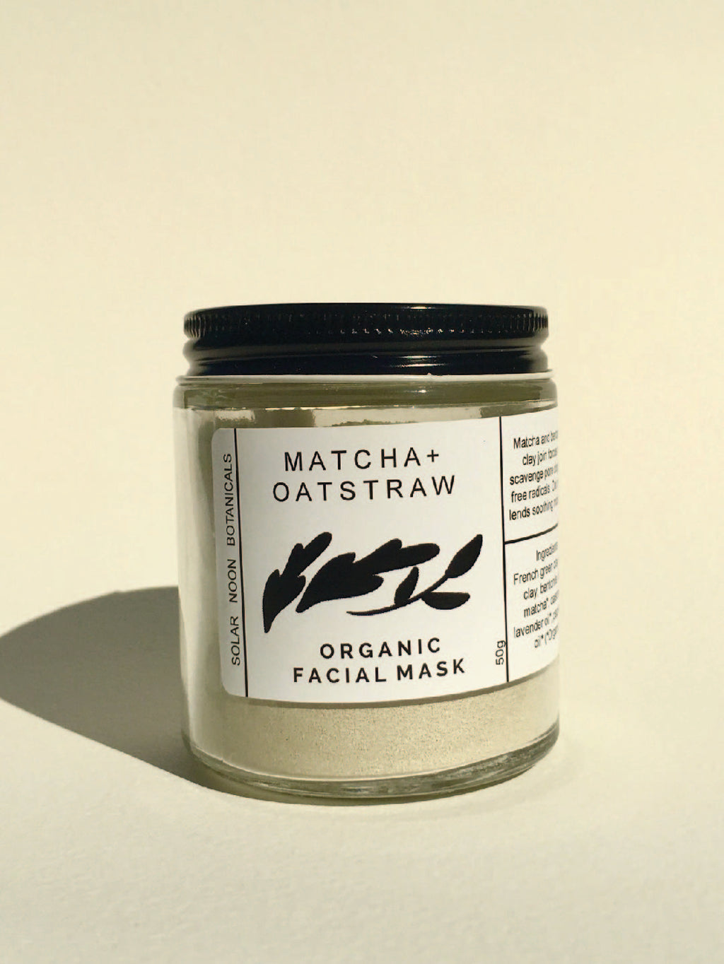 Matcha + Oat Straw Mask by Solar Noon Botanicals