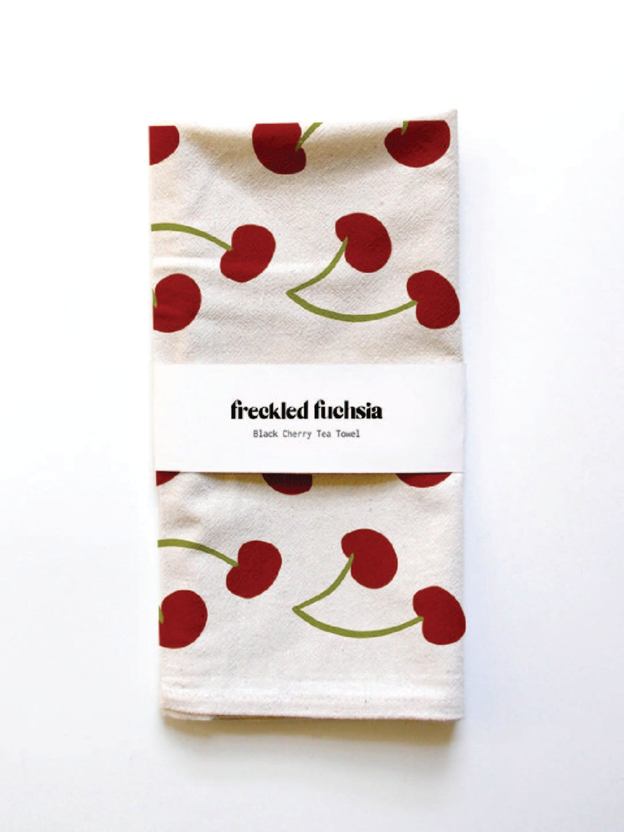 Red Cherries Dish Towel