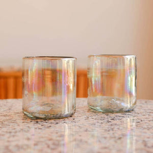 Hand Blown Glass Tumbler in Opal by Luz