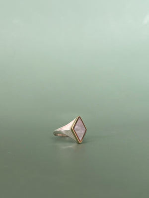 Lozenge Signet Ring by Goodluck Handmade