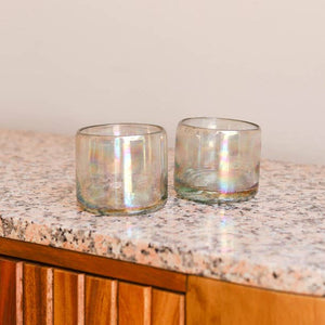 Hand Blown Glass Tumbler in Opal by Luz