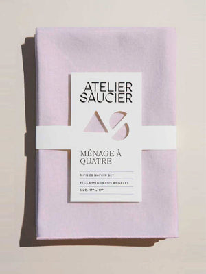 Blush Linen Napkins | Set of 4 by Atelier Saucier