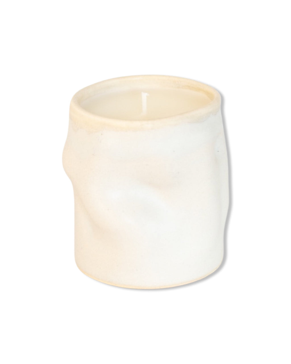 Fig Bone White Ceramic Candle by Nonporous Ceramics