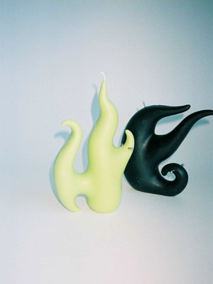 Green Ember Sculptural Candle by Hannah Jewett