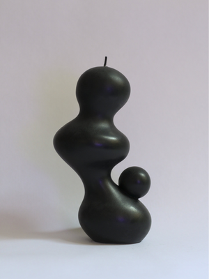 Black Pod Sculptural Candle by Hannah Jewett