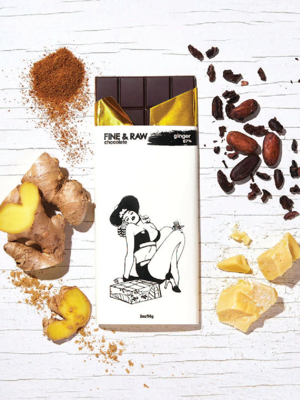 Ginger Chocolate Bar - Brooklyn Bonnie Collection by FINE + RAW