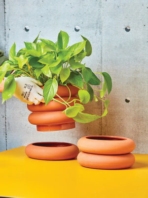stacking clay pot planter Tall Stacking Planter by Areaware – Here In Heaven